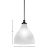 Toltec Lighting Juno 1 - Light Pendant in  Matte Black with 16" White Marble Shade - 2 of 2