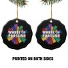 Wheel of Fortune Onion Logo Porcelain Scalloped Holiday Christmas Tree Ornament  2.8" (7.1 cm) - 2 of 4