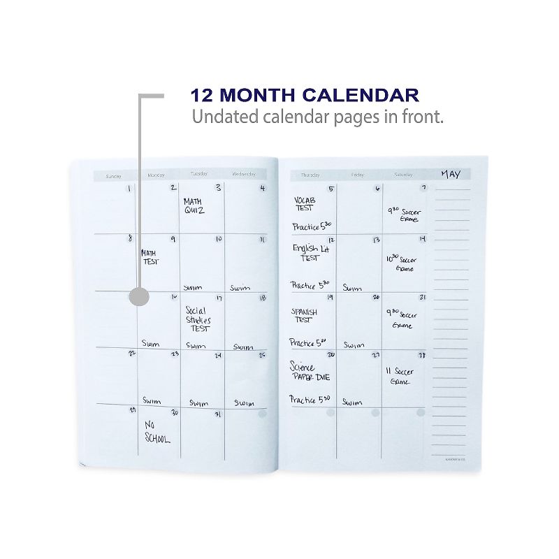 Kahootie Co. Kahootie Co Mom’s Weekly Planner 6" x 9" Navy and White (ITKMNW), 5 of 6