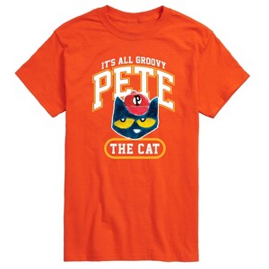 Men's - Pete the Cat - It's All Groovy Collegiate Short Sleeve Graphic T-Shirt - 1 of 4