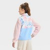 Girls' Bluey Faux Shearling Pullover Sweatshirt - Coral Pink/Light Blue/Ivory - 2 of 3