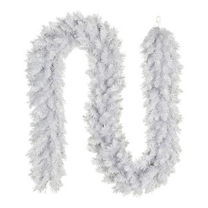 Puleo 9'x10" Artificial White Richmond Pine Garland - 1 of 4