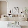 Okak Modern Oversized Curved Sectional Floor Futon Sofa for Living Room Bedroom,Memory Foam Rest Sofa with Comfy Backrest & Pillows - 3 of 4