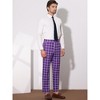 INSPIRE CHIC Men's Regular Fit Flat Front Classic Plaid Suit Pants - 4 of 4