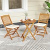 Resenkos Patio Dining Chairs, Patio Kitchen Chairs,Outdoor Folding Chairs with Seat Cushions Set of 2-Beige - 4 of 4