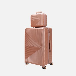 MKF Collection Felicity Carry-on Hardside Spinner and Cosmetic Case Set by Mia K- 2 pieces - 1 of 4