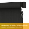 Outdoor Roller Shades for Patio New Material with 95% UV Protection, Cordless Patio Shades Roll Up Outdoor Blind with Crank Handle(6' W X 8' L) Black - 2 of 4