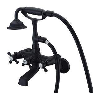 Sumerain Clawfoot Tub Faucet with Hand Shower, 3" to 9"  Wall Mount Tub Filler in Oil Rubbed Bronze - 1 of 4