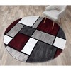 World Rug Gallery Contemporary Modern Boxed Color Block Area Rug - 2 of 4