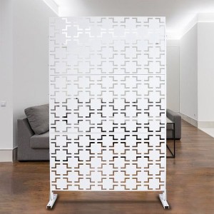 PAGED Outdoor Privacy Screen, Metal Patio Privacy Screen Outdoor, Outdoor Privacy Screen Freestanding for Deck Balcony Patio Lawn Garden - 1 of 4