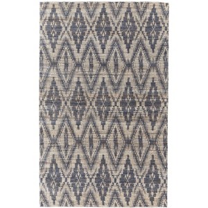 Tan and Gray Geometric Hand Woven Area Rug - 1 of 4