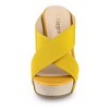 Allegra K Women's Open Toe Crisscross Straps Platform Slide Wedge Sandals - 3 of 4