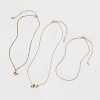 Girls' Initial with Choker and Layered Necklace Set - art class™ Gold - 2 of 3