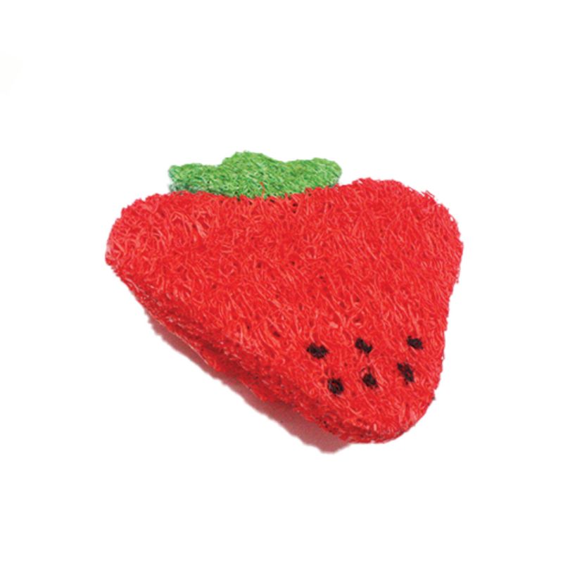 AE Cage Company Nibbles Strawberry and Watermelon Loofah Chew Toys - 2 count, 4 of 5