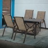 Courtyard Casual Santa Fe 5 pc Rectangle Fire Pit Set with Sling Chairs  Includes One Rectangle Fire Pit and Four Sling Chairs - 2 of 4