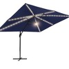Sonkuki 11.5×9FT Offset Outdoor Solar LED Patio Aluminum Cantilever Umbrella with Infinite Canopy Angle Adjustment - 2 of 4