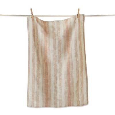 tagltd Serene Stripe Blush Cotton   Kitchen Dishtowel 26L x 18W in.