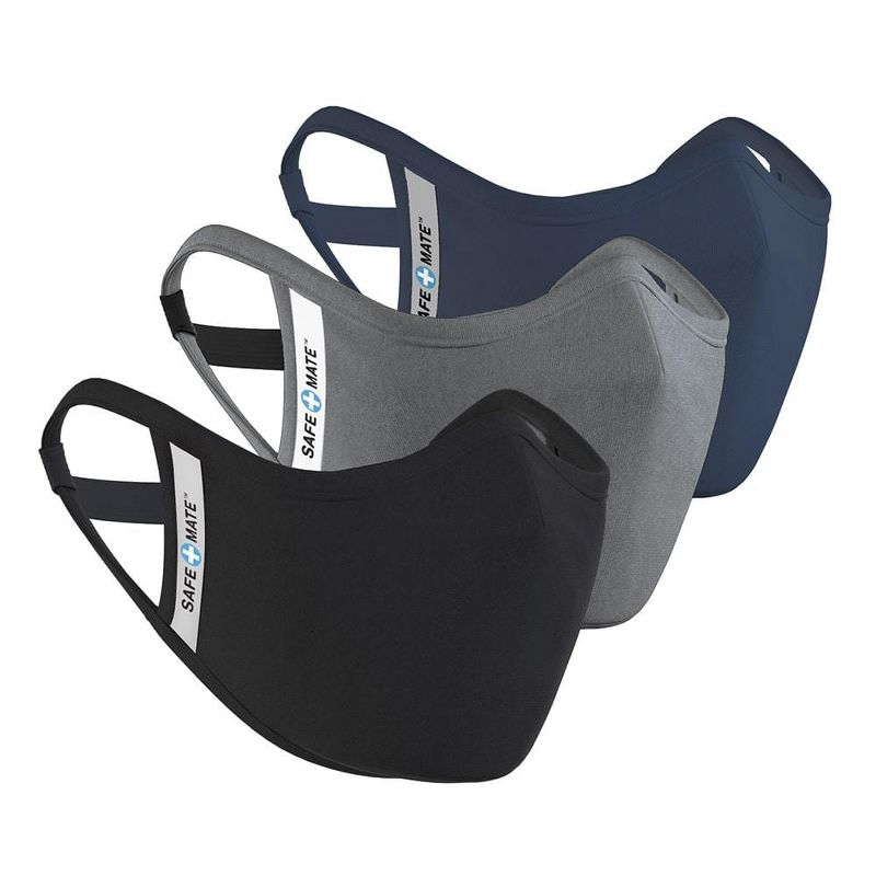 Safe+Mate Washable & Reusable Cloth Masks Including Filter Adult Multi Pack, 1 of 11