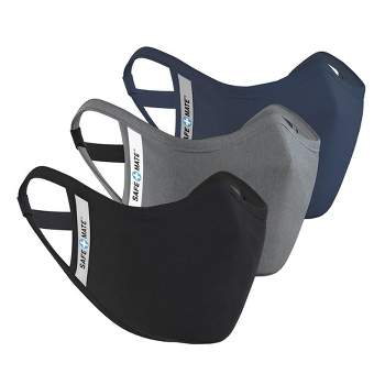 Safe+Mate Washable & Reusable Cloth Masks Including Filter Adult Multi Pack