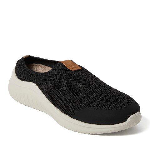 Женские сабо Dearfoams Women's Gracie Sport Knit Slip-On Clog - Black Size 8