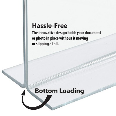 Clear Acrylic Vertical Desktop Sign Holder 11" x 14"