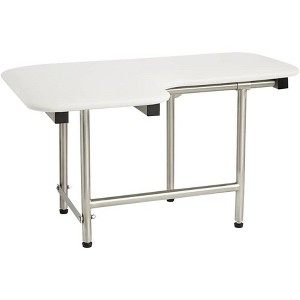 Seachrome Padded Wall Mount Folding Left-Handed Transfer Bench Shower Seat with Legs, ADA Compliant - 1 of 1