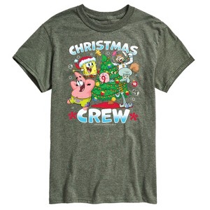 Men's - SpongeBob SquarePants - Christmas Crew Short Sleeve Graphic T-Shirt - 1 of 4