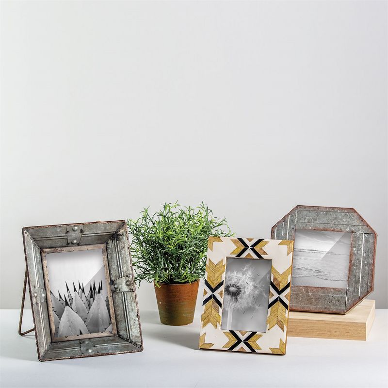 4 x 6 inch Native Pattern Decorative Wood Picture Frame - Foreside Home & Garden, 4 of 9
