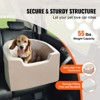 VEVOR Dog Car Seat, Waterproof Dog Booster Seat for Car with A Storage Pocket, Clip-On Safety Leash and Sponge Filling, Dog Car Bed - 3 of 4