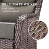 POCASSY 6" Thick Cushion High Back Outdoor Wicker Patio Sofa, All Weather Wicker Furniture 3-Seater Sofa Patio Couch for Porch - 4 of 4