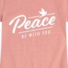 Girls' - Instant Message - Peace Be With You Fitted Short Sleeve Graphic T-Shirt - 2 of 4