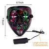 Whizmax 2PACK Mask Skeleton Gloves Set,Light Up Scary Mask Purge Mask with Glow Gloves for Halloween Costume - 3 of 4