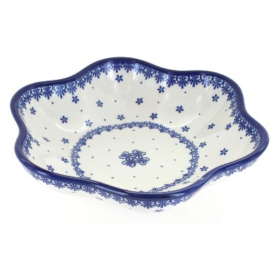 Blue Rose Polish Pottery Medallion Large Daisy Bowl