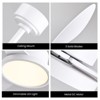 52" White Ceiling Fan with Light and Remote, Dimmable Fandelier Ceiling Fans, 6-Speed Wind Modern Fan Light with 3 Blades - 4 of 4