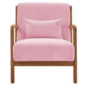 Maliang Wooden Lounge Chair, Green Patio Accent Chairs For Indoor & Outdoor Use - 1 of 4