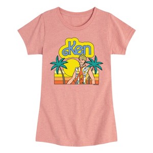 Girls' - Barbie - Cali Sunset Ken- Girls Fitted Short Sleeve Graphic T-Shirt Fitted Short Sleeve Graphic T-Shirt - 1 of 4