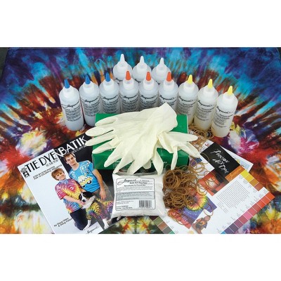 Jacquard Economy Tie-Dye Kit, Supplies for up to 30 Students, Assorted Primary Colors