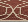 LunaLulinlk Red Contemporary Geometric, Textured, High-Low Cut & Loop 2' x 3' Rectangle Throw Rug - 2 of 4