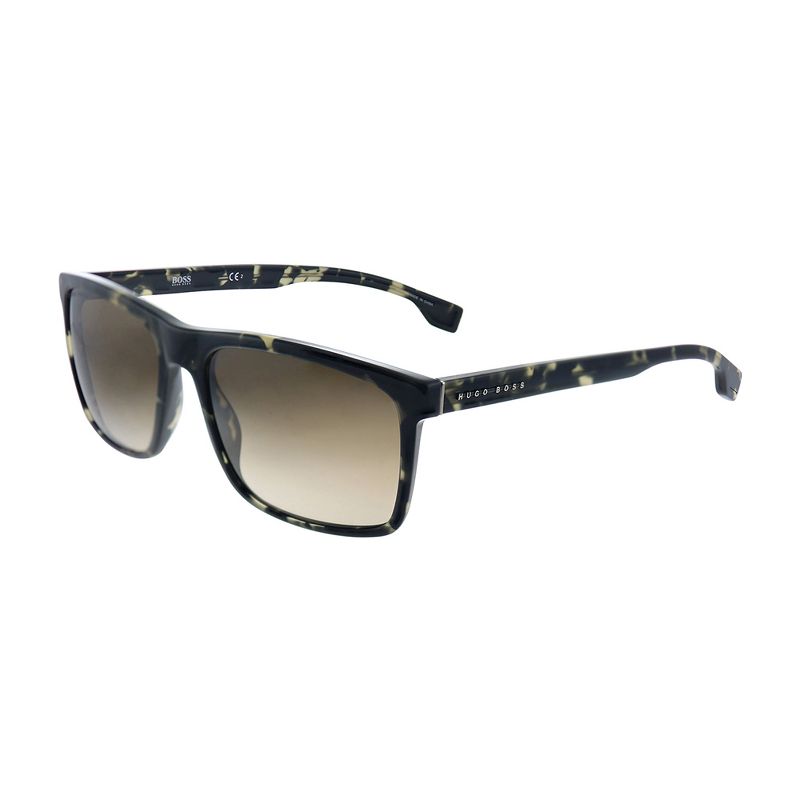 Hugo Boss 1036/S WR7 Unisex Rectangle Sunglasses Black Havana 58mm, 1 of 4
