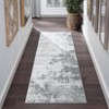 Washable Living Room Rug, Modern Abstract Soft Non Slip Accent Bedroom Rug, Indoor Floor Contemporary Carpet for Bathroom Kitchen, Grey - 3 of 4