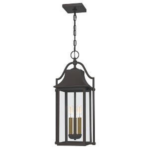 Manning 3-Light Western Bronze Outdoor Hanging Lantern - 1 of 4