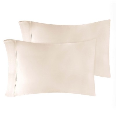 Premium Cotton 400 Thread Count Solid Pillowcase Set of 2 by Blue Nile Mills