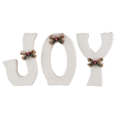 Gallerie II Winter White Joy Letters  Set of 3