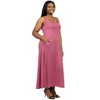 24seven Comfort Apparel Sleeveless Tank Plus Size Maxi Dress with Pockets - 2 of 4