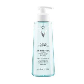 Vichy Cleansing Gel Face Wash, Pureté Thermale Fresh Facial Cleanser & Makeup Remover with Vitamin B5 - Unscented - 6.75oz