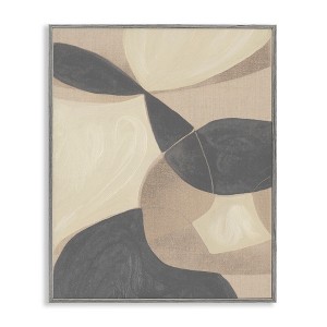 Stupell Industries Modern Beige Boho Abstract Overlapping Shapes Framed Giclee Art, Gray, 11" x 14" - 1 of 4