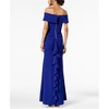 Betsy & Adam Womens Ruffled Back Gown Dress, Blue, 2 - 2 of 2