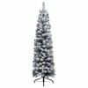 vidaXL Artificial Christmas Tree Green PVC, steel 59.1 in tall - 3 of 4