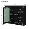 ALEXOUN 35'' x 27.5'' Wall Mounted Bathroom Mirror and Storage, Modern Bathroom Mirror with Wall Cabinet, Mirror Cabinet with 6 Open Shelves - 3 of 4