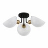 Crystorama Lighting Gigi 3 - Light Flush Mount in  Matte Black/Aged Brass - 4 of 4